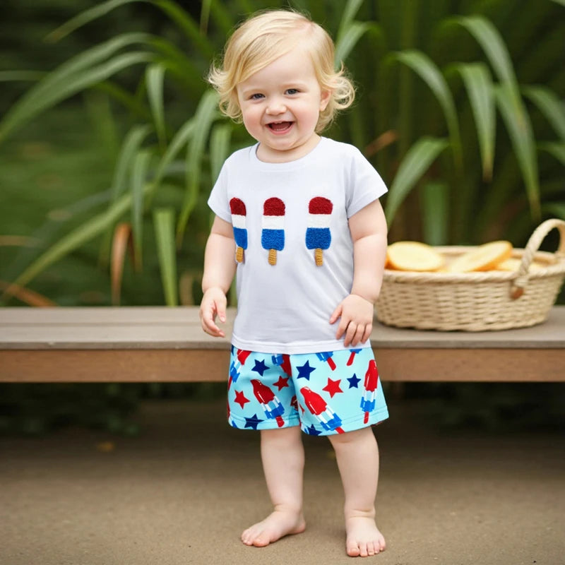 Boy's Bomb Pop Short Sleeve Set