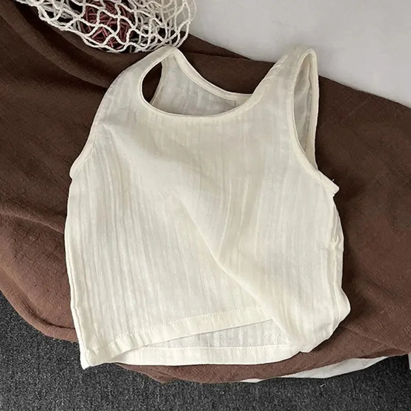 Linen Sleeveless Shirt