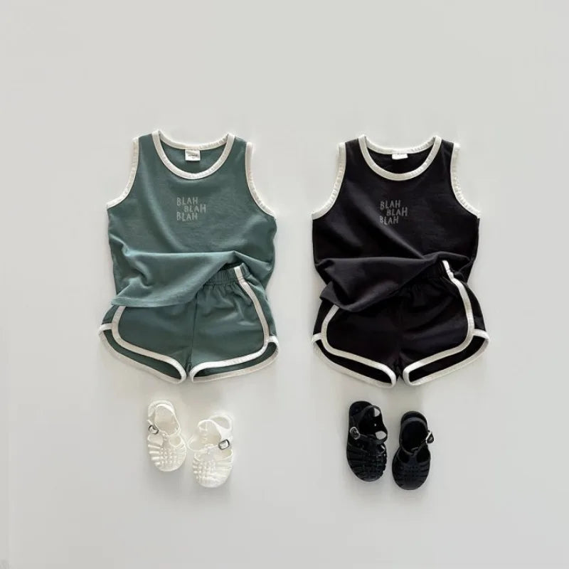 Thin Cotton Sports Vest + Shorts