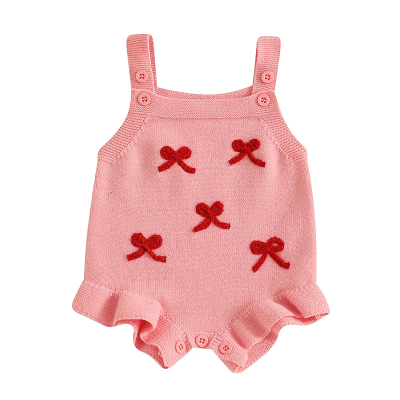 Baby Girl's Sleeveless Knit Romper