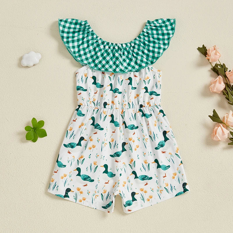 Mallard Romper w/ Ruffles