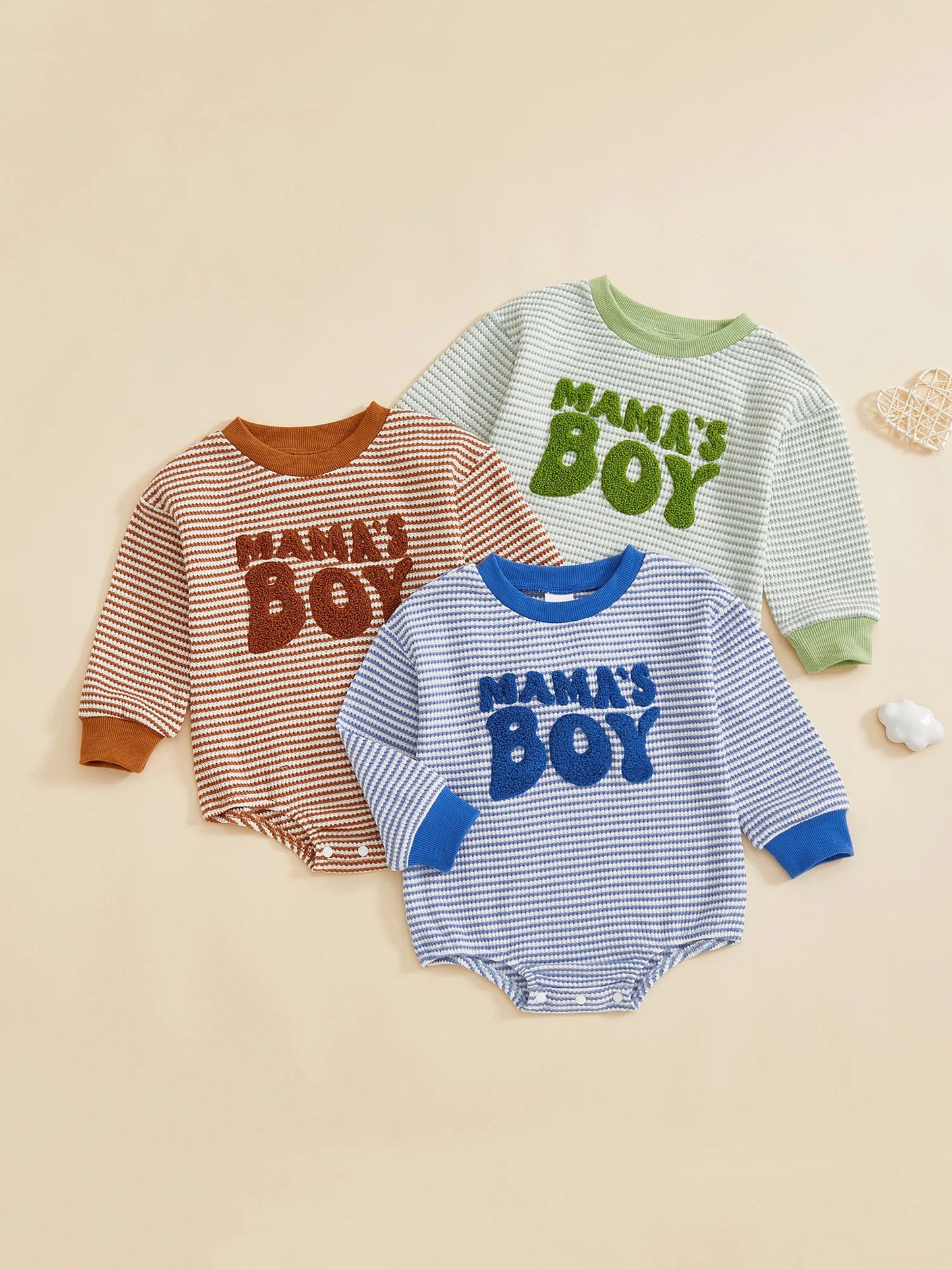 Mama's Boy Striped Onesie