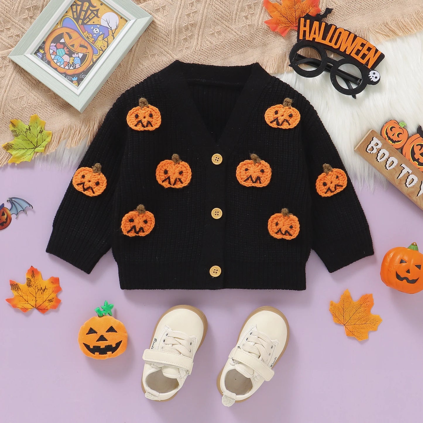 Pumpkin Knit Cardigan