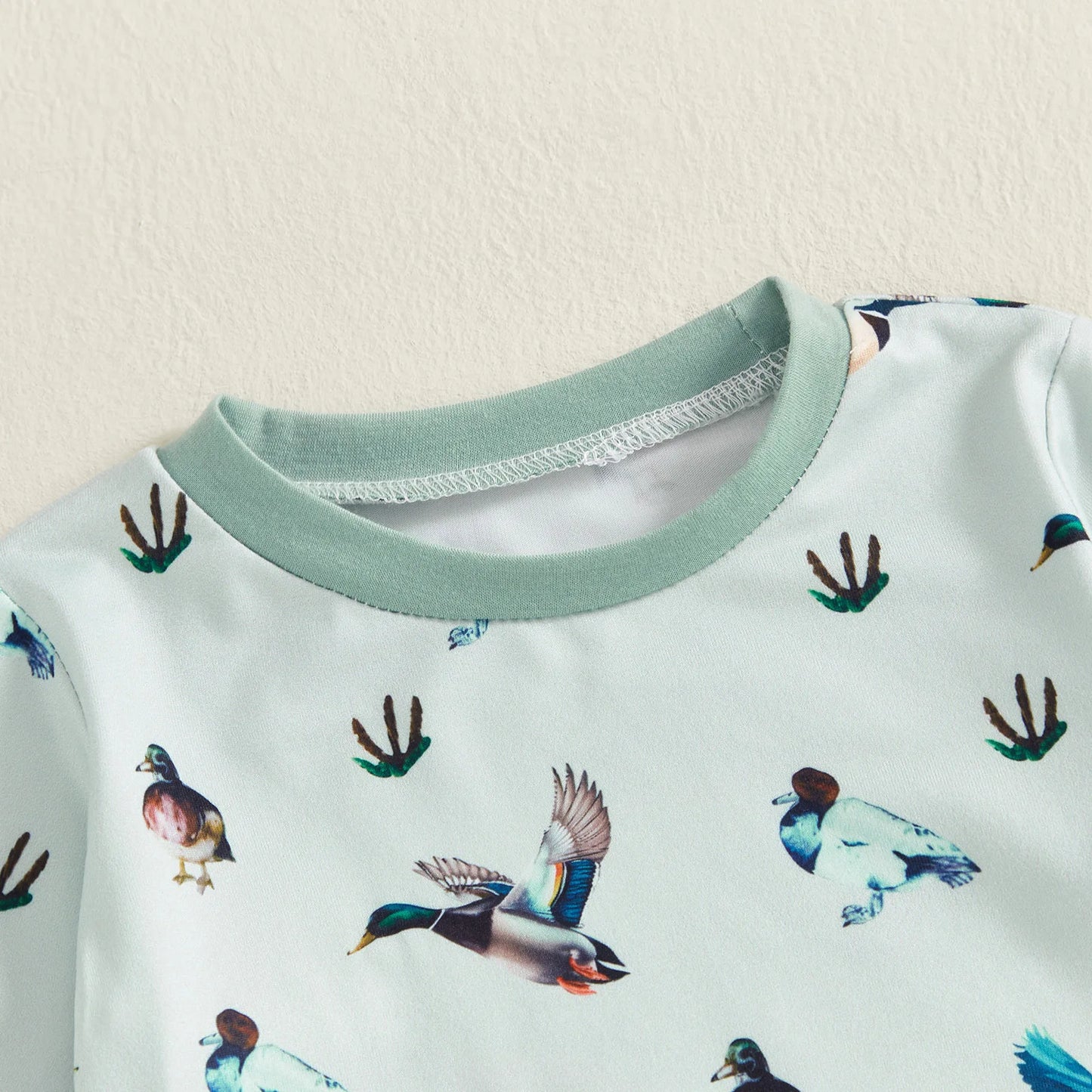 Boy's Long Sleeve Duck Romper