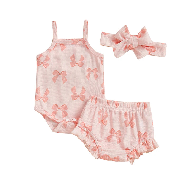 Pretty Pink Bow Outfit + Headband