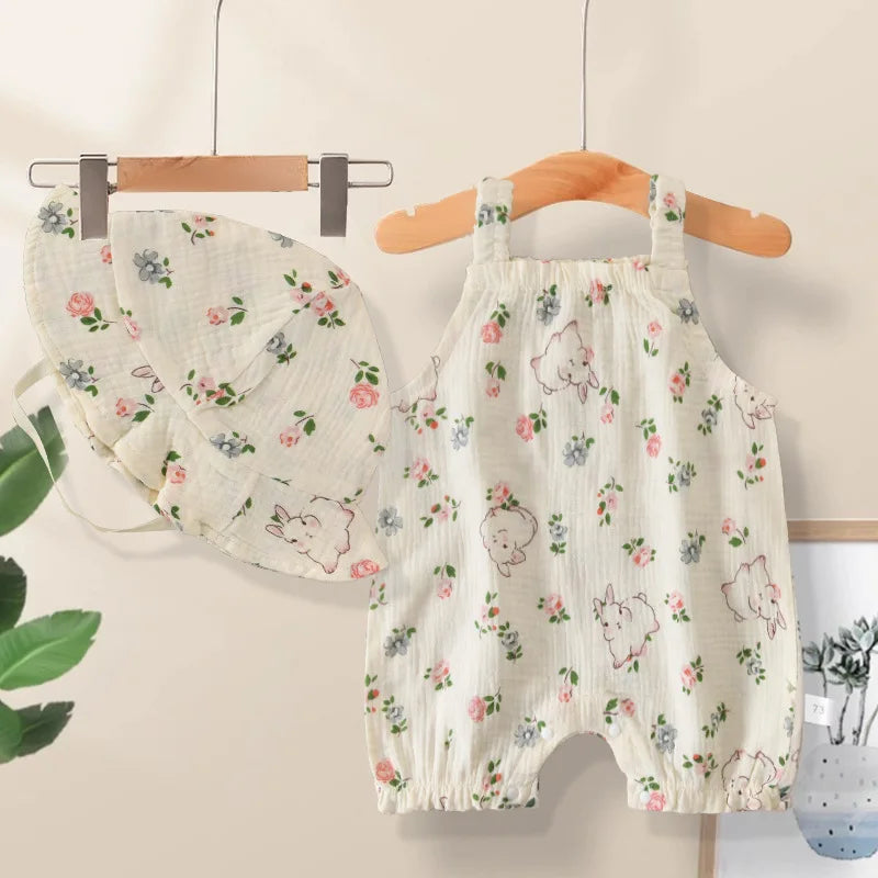 Gauze Overall Romper