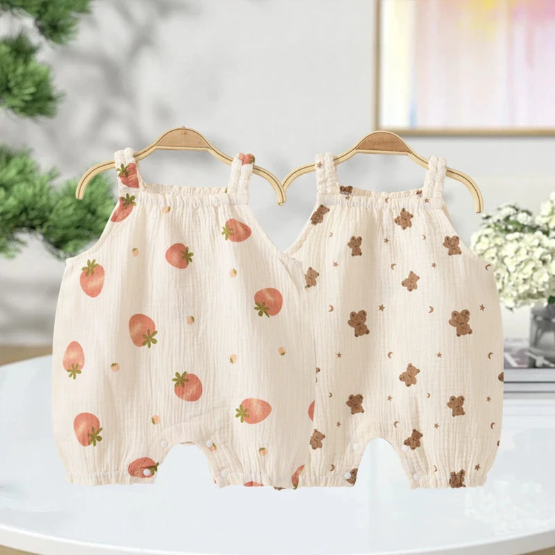 Gauze Overall Romper