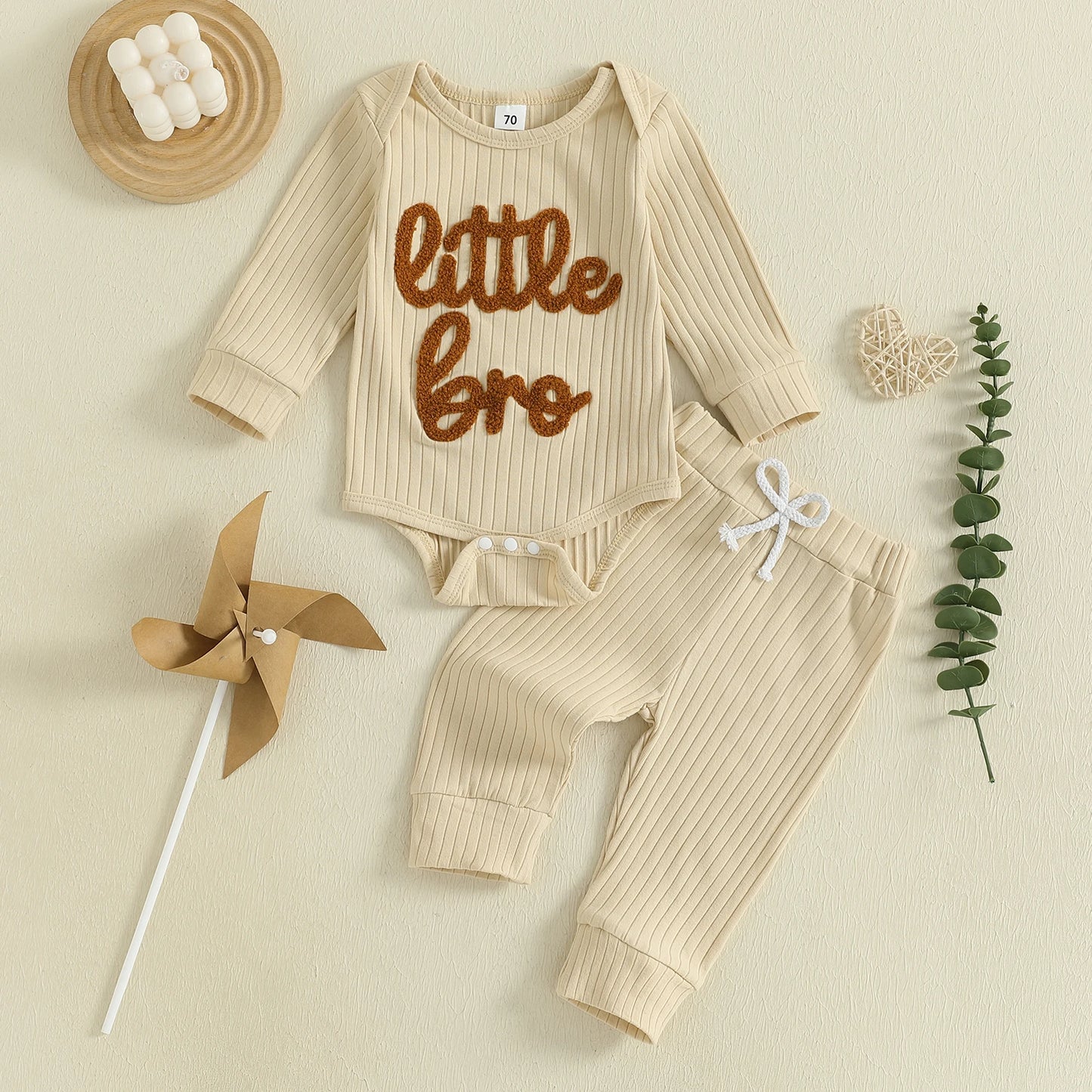 Boy's Corduroy 'Little Bro' Sweatsuit