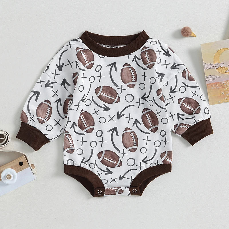 Football Long Sleeve Onesie