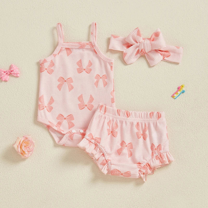 Pretty Pink Bow Outfit + Headband
