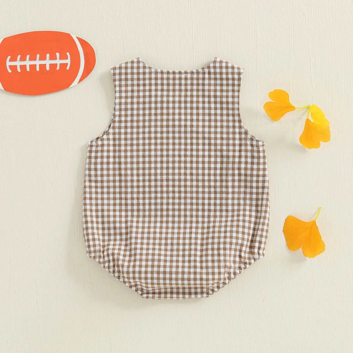 Plaid Football Romper