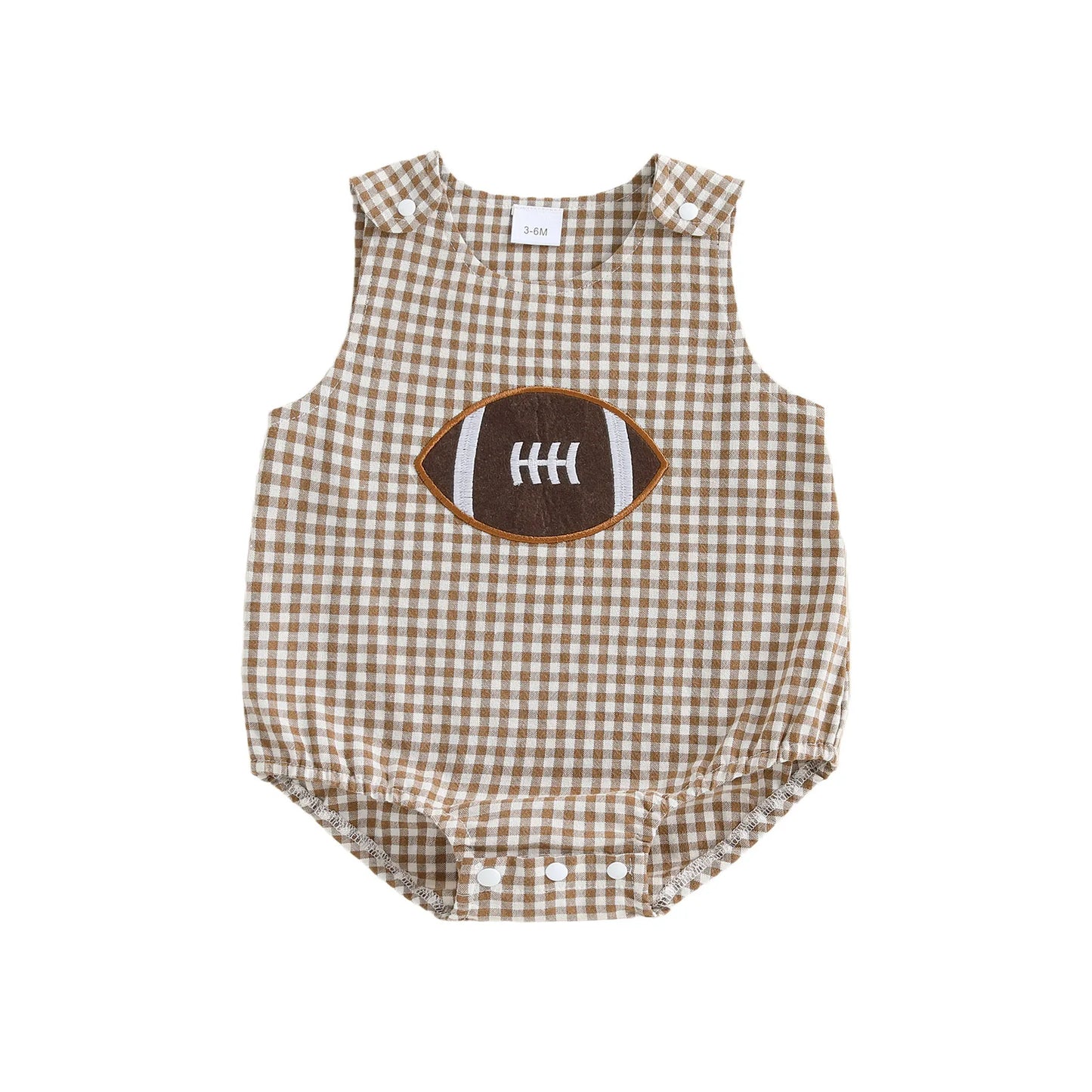 Plaid Football Romper