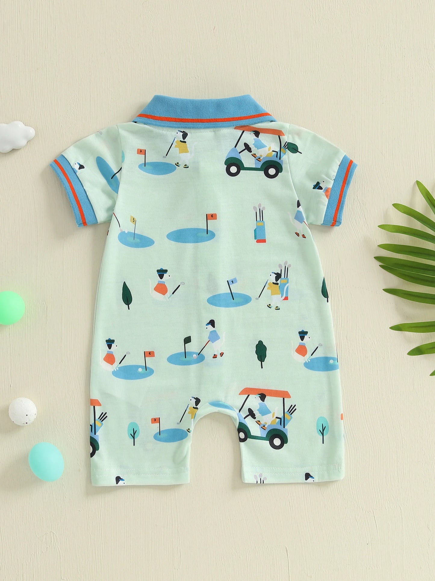 Golf Collared Shorts One Piece