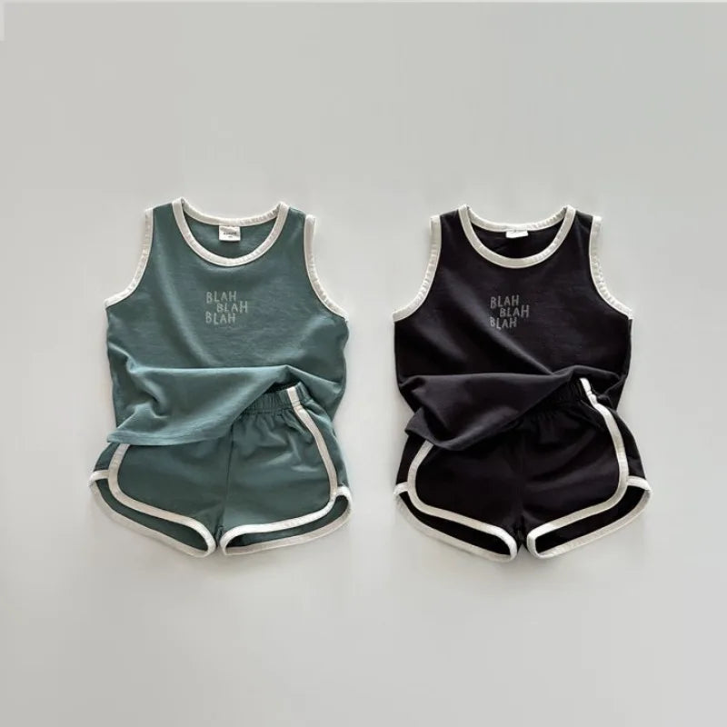 Thin Cotton Sports Vest + Shorts