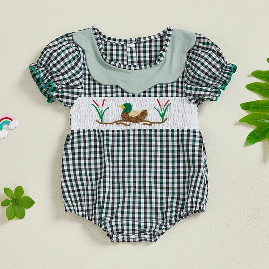Ruffle Sleeve Duck Romper