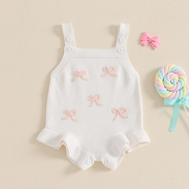 Baby Girl's Sleeveless Knit Romper