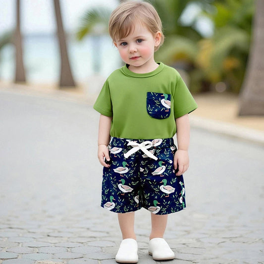 Mallard shirt w/ pocket + shorts