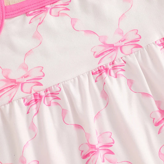 Pink Bow Romper