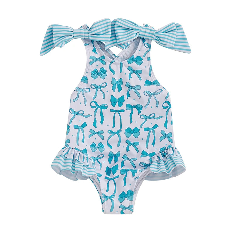 Swimsuit with Bows and Ruffles