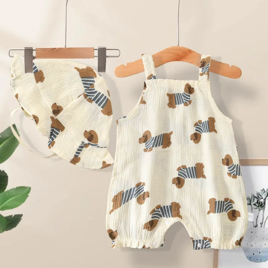 Gauze Overall Romper