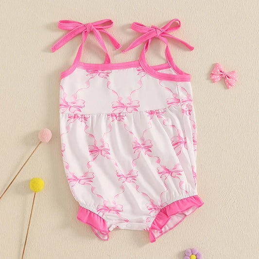 Pink Bow Romper