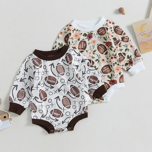 Football Long Sleeve Onesie