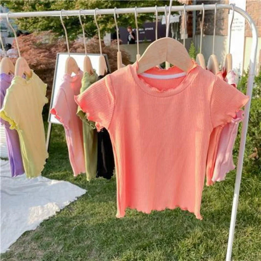 Ruffle Sleeved T-shirt
