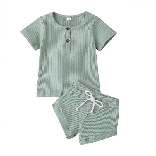 Knit Set Short Sleeve + Shorts