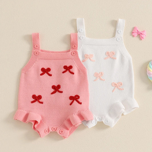 Baby Girl's Sleeveless Knit Romper